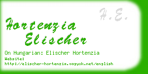 hortenzia elischer business card